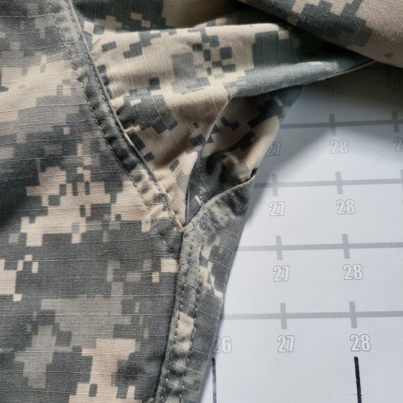 Army Combat Uniform Jacket Mens L Green Tan Digital Camo Inspect Repellent - Picture 7 of 8